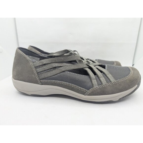 Dansko Shoes Women's Sz EU 40 US 9.5-10 Hilde Gray Suede Comfort Cross Strap - Picture 8 of 11